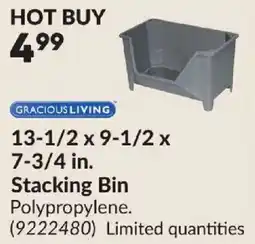 Princess Auto Gracious Living Stacking Bin offer