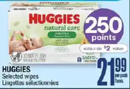 Jean Coutu Huggies selected wipes offer