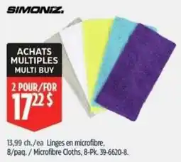 Canadian Tire Simoniz microfibre cloths offer