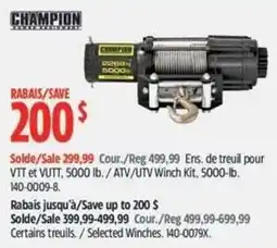 Canadian Tire Champion atv/utv winch kit offer