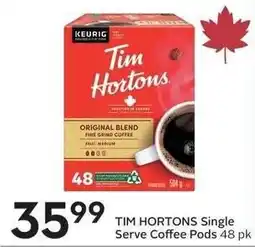 Sobeys Tim Hortons Single Serve Coffee Pods offer