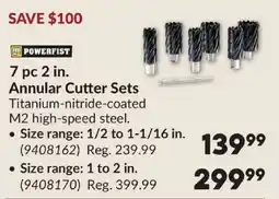 Princess Auto Powerfist 7 pc 2 in. Annular Cutter Sets offer