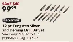 Princess Auto Pro Point 12 pc Tungsten Silver and Deming Drill Bit Set offer