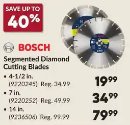 Princess Auto Bosch segmented diamond cutting blades offer