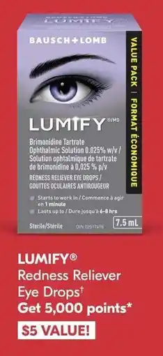Shoppers Drug Mart Lumify Redness Reliever Eye Drops offer