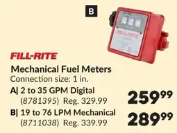 Princess Auto Fill-rite mechanical fuel meters offer
