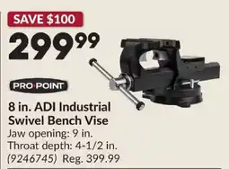 Princess Auto Pro Point 8 in. ADI Industrial Swivel Bench Vise offer