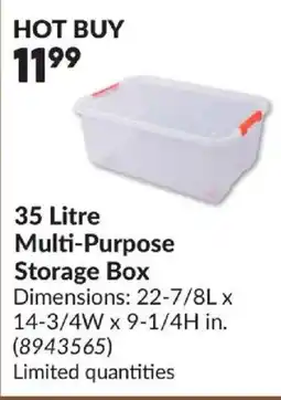 Princess Auto 35 Litre Multi-Purpose Storage Box offer