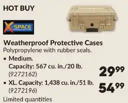 Princess Auto Xspace weatherproof protective cases offer