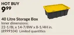 Princess Auto 40 Litre Storage Box offer