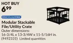 Princess Auto Gracious Living modular stackable file/utility crate offer