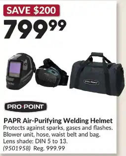Princess Auto Pro Point PAPR Air-Purifying Welding Helmet offer