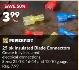 Princess Auto Powerfist insulated blade connectors offer