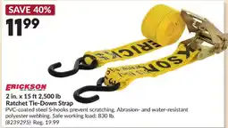 Princess Auto Erickson ratchet tie-down strap offer