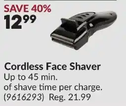 Princess Auto Cordless Face Shaver offer