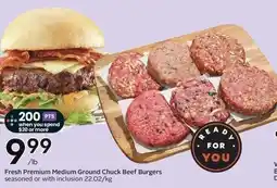 Sobeys Fresh Premium Medium Ground Chuck Beef Burgers offer