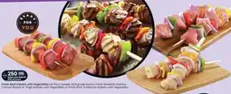 Sobeys Fresh Beef Kabobs with Vegetables or Fresh Boneless Skinless Chicken Breast or Thigh Kabobs with Vegetables or Fresh Pork Ten offer