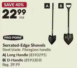 Princess Auto Pro Point Serrated-Edge Shovels offer