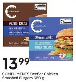 Sobeys Compliments Smashed Burgers offer