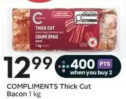 Sobeys Compliments Thick Cut Bacon offer