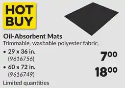 Princess Auto Hot buy oil-absorbent mats offer