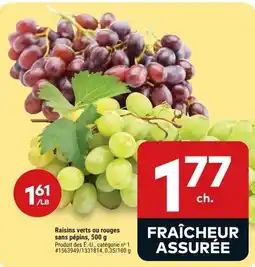 Giant Tiger Raisins verts ou rouges sans pépins offer