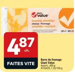 Giant Tiger Giant Value marble cheddar cheese offer
