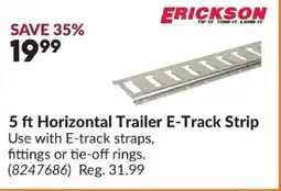 Princess Auto Erickson 5 ft Horizontal Trailer E-Track Strip offer