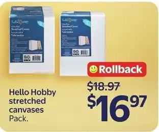 Hello Hobby stretched canvases Pack