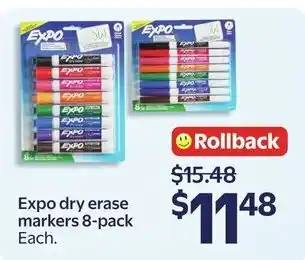 Walmart Expo dry erase markers offer