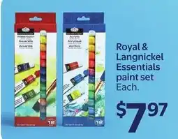 Walmart Royal & Langnickel Essentials paint set offer