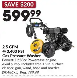 Princess Auto Gas Pressure Washer offer