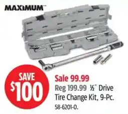 Canadian Tire Maximum 1/2" Drive Tire Change Kit offer