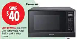 Canadian Tire Panasonic 1.3 Cu-Ft Microwave offer