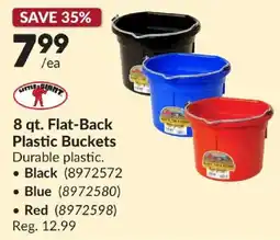 Princess Auto Little giant 8 qt. flat-back plastic buckets offer