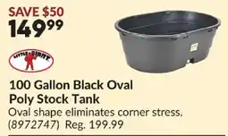 Princess Auto Little Giant 100 Gallon Black Oval Poly Stock Tank offer