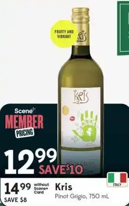 Sobeys Liquor Kris Pinot Grigio offer