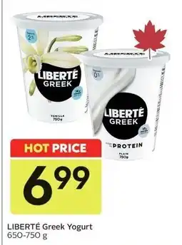 Sobeys Liberté Greek Yogurt offer
