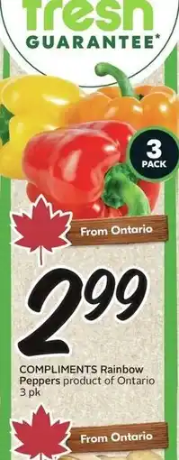 Sobeys Compliments rainbow peppers offer