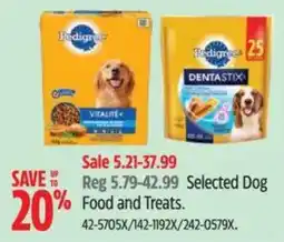 Canadian Tire Pedigree selected dog food and treats offer