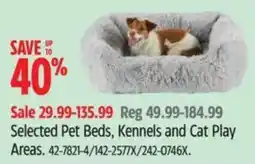Canadian Tire Selected Pet Beds, Kennels and Cat Play Areas offer