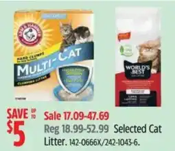 Canadian Tire Selected Cat Litter offer