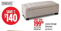 Canadian Tire CANVAS Louisa Storage Ottoman offer