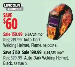 Canadian Tire Lincoln Electric Auto-Dark Welding Helmet, Flame. 58-0037-8. offer