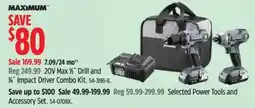 Canadian Tire Maximum 20V Max 1/2" Drill and 1/4" Impact Driver Combo Kit offer