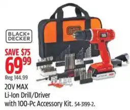Canadian Tire Black+Decker 20V MAX Li-Ion Drill/Driver offer