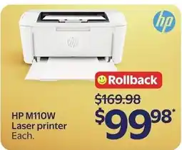 Walmart hp m110w laser printer offer