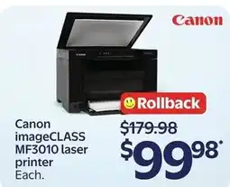 Walmart Canon imageCLASS MF3010 laser printer offer