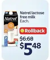 Walmart Natrel lactose free milk offer