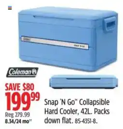 Canadian Tire Coleman Snap 'N Go Collapsible Hard Cooler offer
